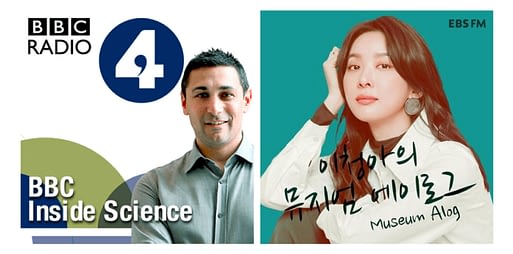 Example of podcast covers with human faces