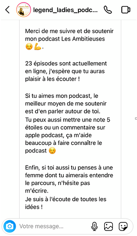 Personalized podcast message