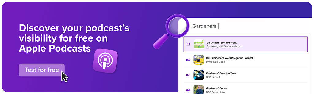 Try Podwars, a tool to check your podcast’s visibility for free on Apple Podcasts